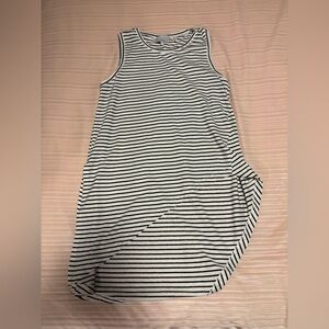 KINLY Black and White Striped Tank Top, Size S